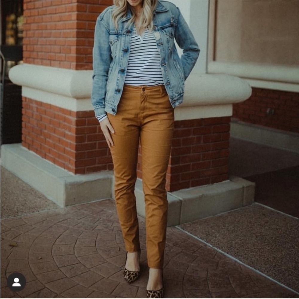 Tradlands Transit Chino Pant Peru Golden Tan Size 00 Straight Leg Highrise
